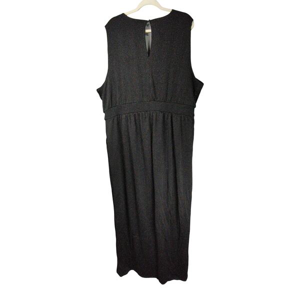 Torrid Jumpsuit Womens Plus 4X Black Sparkly Pockets Stretch Lined New - Picture 12 of 12